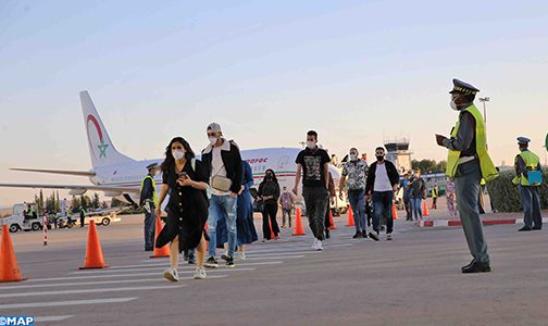 وصول المجموعة الثالثة من المغاربة العالقين بتركيا إلى مطار وجدة أنكاد