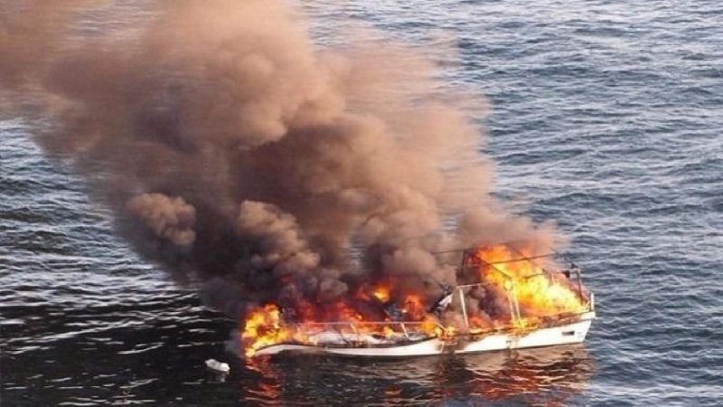 إصابة بحارين بحروق من الدرجة 3 بعد اندلاع النيران في مركب للصيد بأسفي
