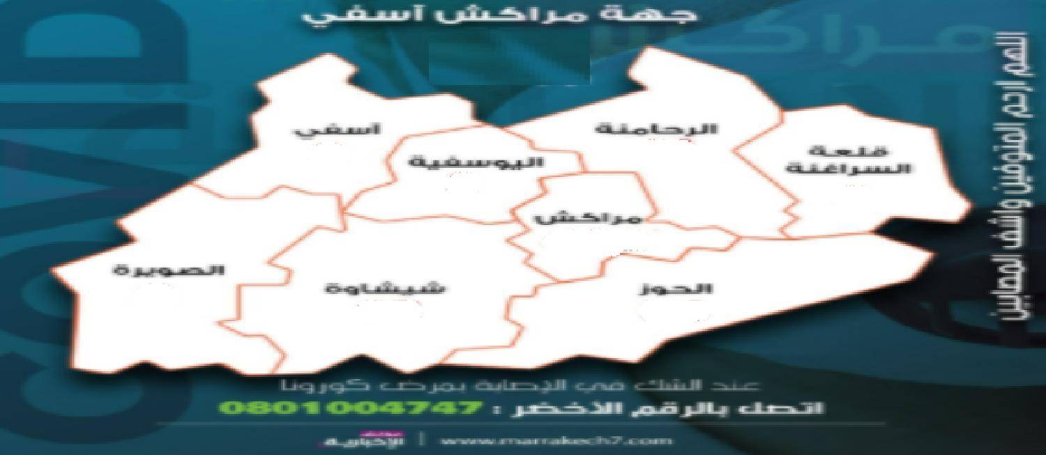 جهة مراكش آسفي تحصي 165 حالة إصابة جديدة بكورونا