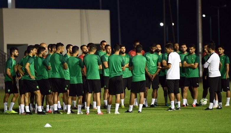 المنتخب الوطني يجري حصة تدريبية لإزالة العياء  بعد الوصول إلى الكاميرون