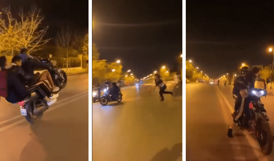 القاء القبض على أصحاب دراجات نارية اقتحمو حاجزا للشرطة