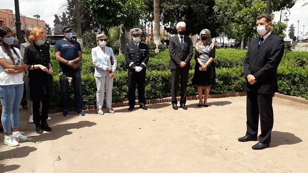 القنصل الفرنسي بمراكش يترأس حفل الذكرى العاشرة لتفجيرات مقهى أركانة