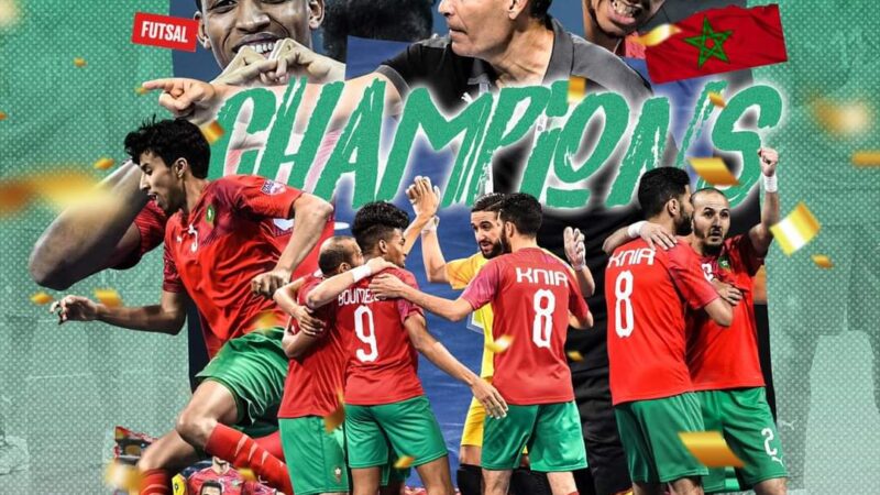 تتويج المنتخب المغربي  بطلا لبطولة كأس العرب لكرة الصالات  بعد فوزه في المباراة النهائية على نظيره المصري برباعية نظيفة.