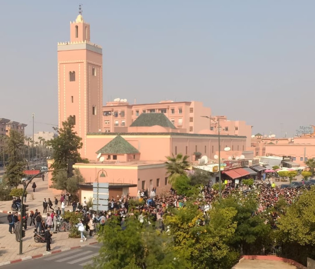 مسيرة طلابية حاشدة تجوب شوارع مراكش رفضا لمذكرة بنموسى