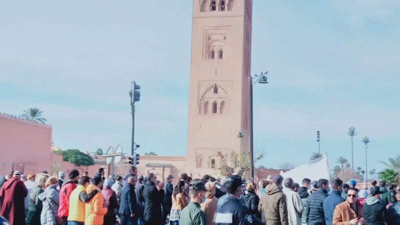مهنيو القطاع السياحي يصرخون في مسيرة احتجاجية في الشوارع بكل اللغات « مراكش تقهرات » (فيديو +صور)