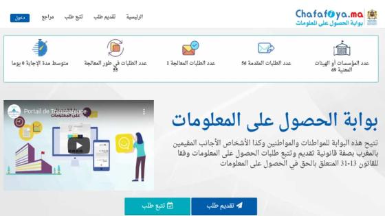 بعد أسبوع من فتحها منصة « شفافية » تتوصل بـ 4370 طلب حصول على معلومة