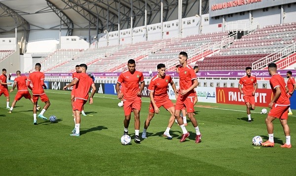 المنتخب المغربي يجري آخر حصة تدريبية قبل مواجهة كرواتيا