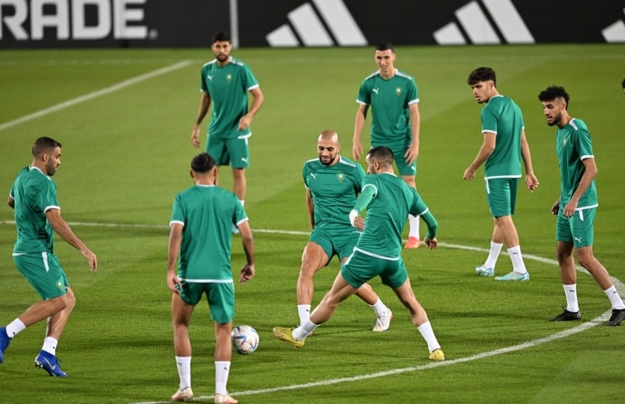 المنتخب المغربي يواصل استعداداته لمباراة إسبانيا