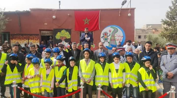 مديرية التعليم بالحوز،تخلد اليوم الوطني للسلامة الطرقية بجماعة تامصلوحت.