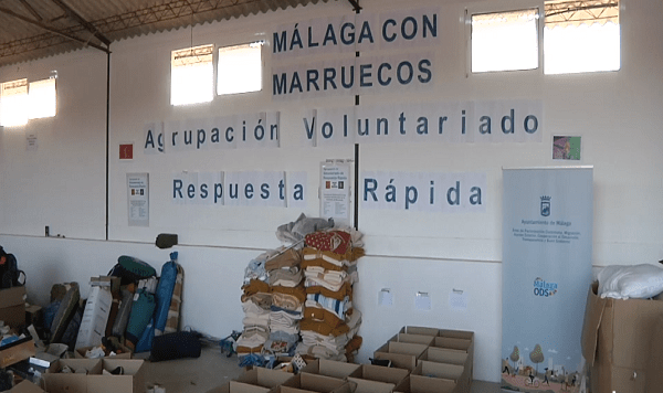 سكان مدينة ملقا الإسبانية يجمعون 25 طنا من المساعدات لضحايا زلزال المغرب