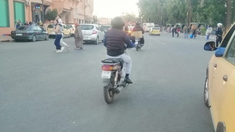 حذف خطوط ممر الراجلين بالقرب من ساحة جامع الفنا ينذر بحوادث سير