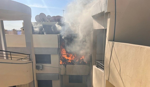 اندلاع حريق مهول داخل شقة في إقامة سكنية بجليز يفضح ممارسات غير قانونية لأحد السماسرة