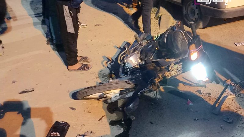 إصابة شخصين في حادث اصطدام سيارة ودراجة نارية بمدينة إمنتانوت