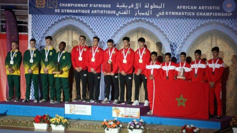 أبطال المغرب في الجمباز يعبرون من مراكش الى الاولمبياد