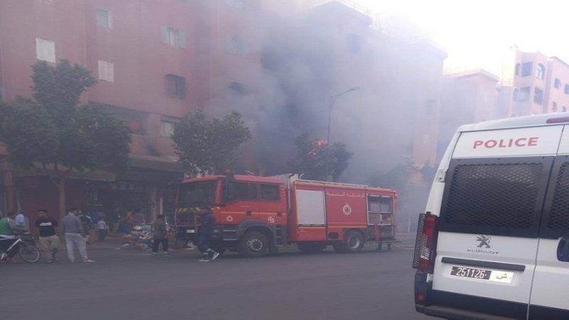 حريق يلتهم محلات تجارية بشارع « الاحباس » بالمسيرة (صور)