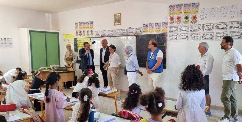 القنصل الشرفي لإمارة موناكو يزور الوحدة المدرسية « فيلالة » بجماعة سعادة