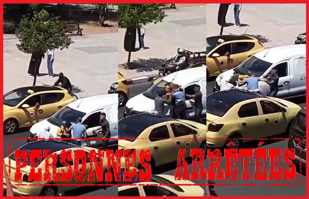 تبادل الضرب وسط الشارع يقود لاعتقال سائقين « للطاكسي » بمراكش