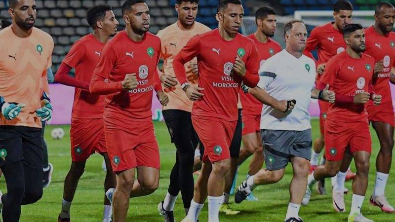 عناصر المنتخب الوطني تجري الحصة الأخيرة قبل مواجهة الغابون